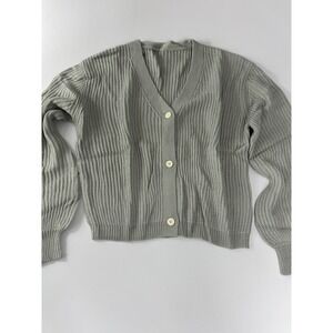 Women's Long Sleeve Open Front V Neck Lid Shoulder Drop Outwear Grey Sz XXL